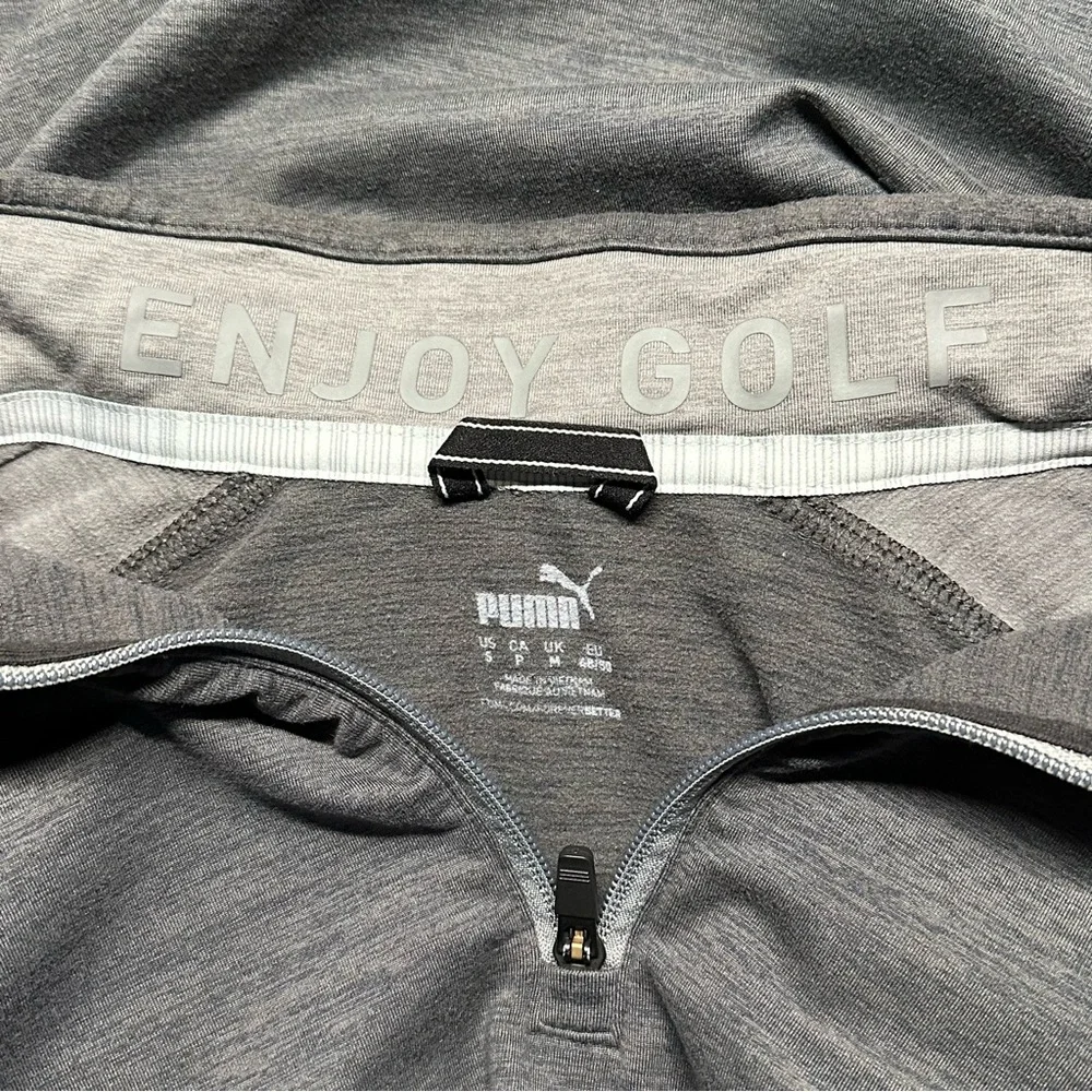 Puma Golf Men’s Cloud Spun T7 1/4 Zip Pullover Gray Small S
